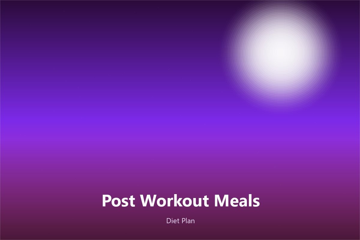 Post-Workout Meals