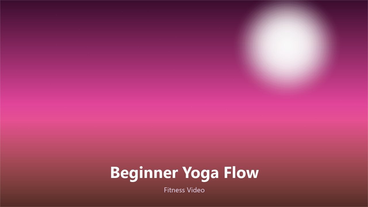 Beginner Yoga Flow workout video