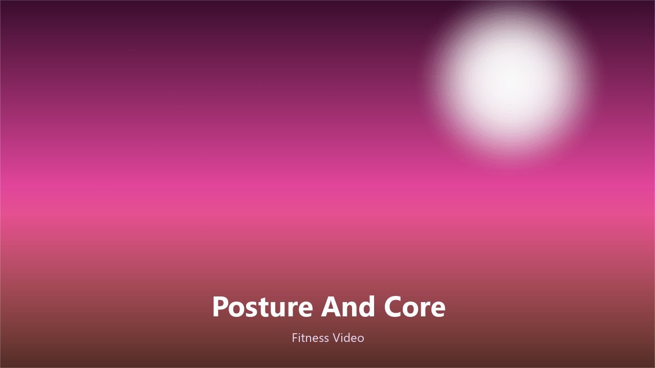 Posture and Core Basics workout video
